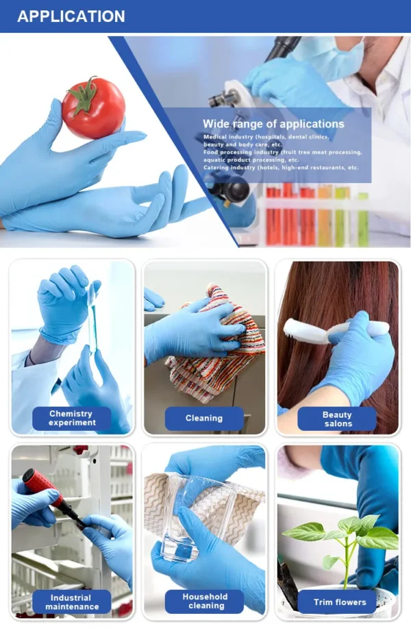Premium Blue Nitrile Gloves -10 X 100pcs/box - Image 7